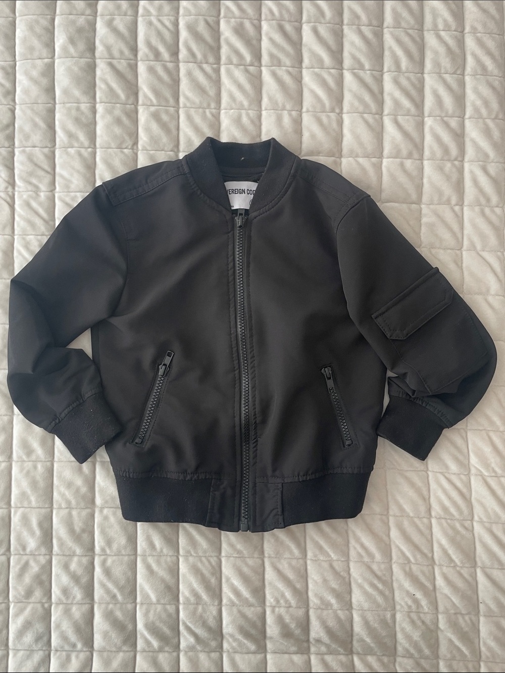 Kids Black Bomber Jacket - Modern Casual Outerwear